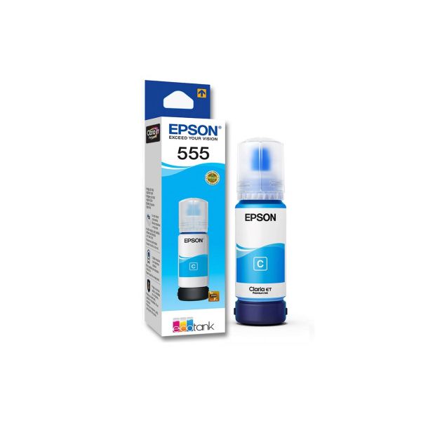 Botella de Tinta Epson Original T555 Cyan