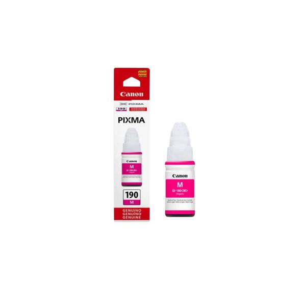Botella de Tinta Canon Original GI-190 Magenta