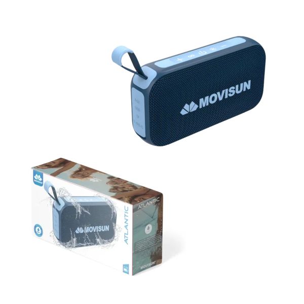 Parlante Bluetooth Movisun Atlantic 16W IPX7 con TWS y Luz RGB