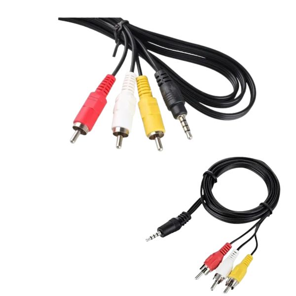 Cable RCA 3x1 macho – 5 m (audio estéreo + video compuesto)