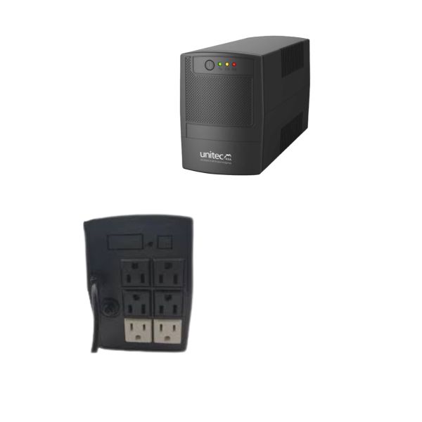 UPS UNITEC 850VA / 800VA Interactiva con Regulador de Voltaje