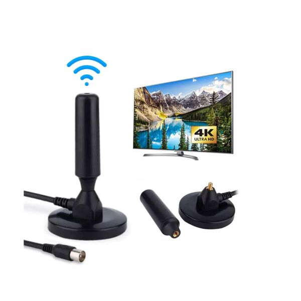 Antena TDT con Cable de 5 Metros para Televisión Digital