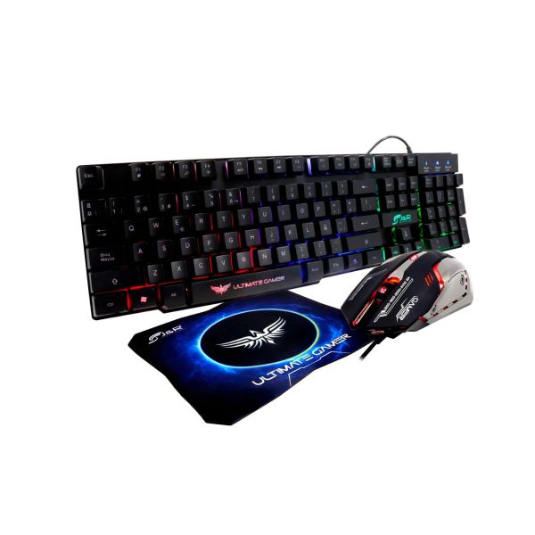 Combo Gamer Thunder 3 en 1 Teclado + Mouse + Mouse Pad