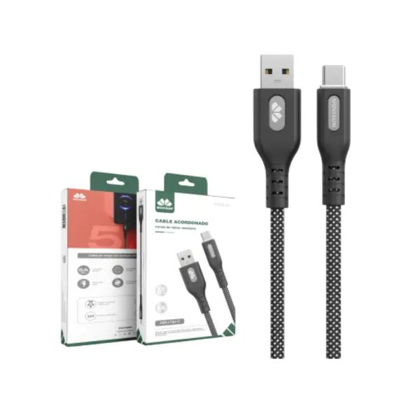 Cable Celular Z63UC USB-C para Carga Rápida y Transferencia de Datos de Alta Velocidad
