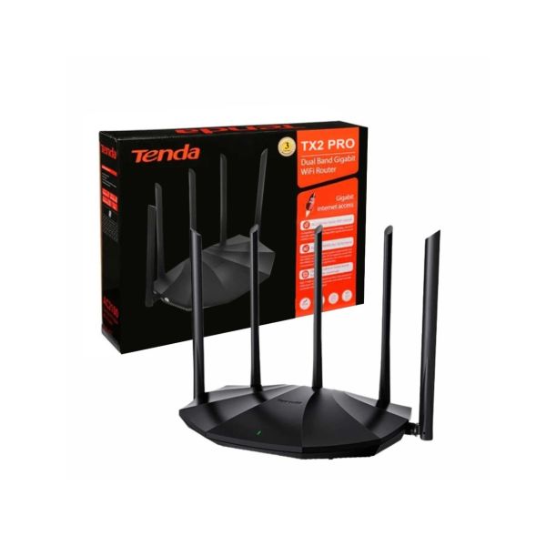 Router Tenda TX2 Pro Wi-Fi 6 Gigabit de Doble Banda AX1500 (1501 Mbps)