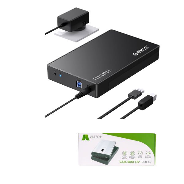 Enclosure / Caja Externa JALTECH PC para Disco Duro 3.5” – USB 3.0