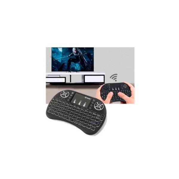 Teclado inalámbrico con touch pad y batería recargable para Smart TV