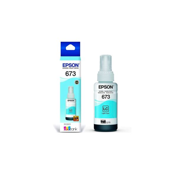 Botella de Tinta Epson Original 673 Cyan Light