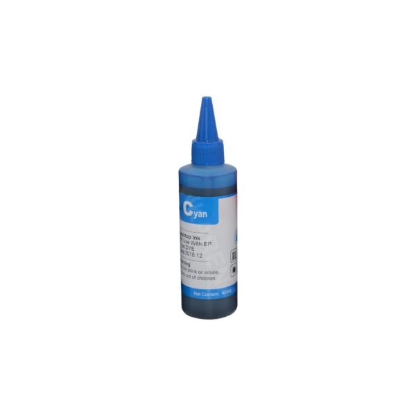 Botella de Tinta Universal Cyan 100 ml Compatible con HP, Epson, Canon y Brother
