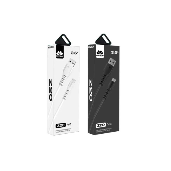 Cable Celular Movisun Z20 V8 (Micro-USB) para Carga y Transferencia de Datos