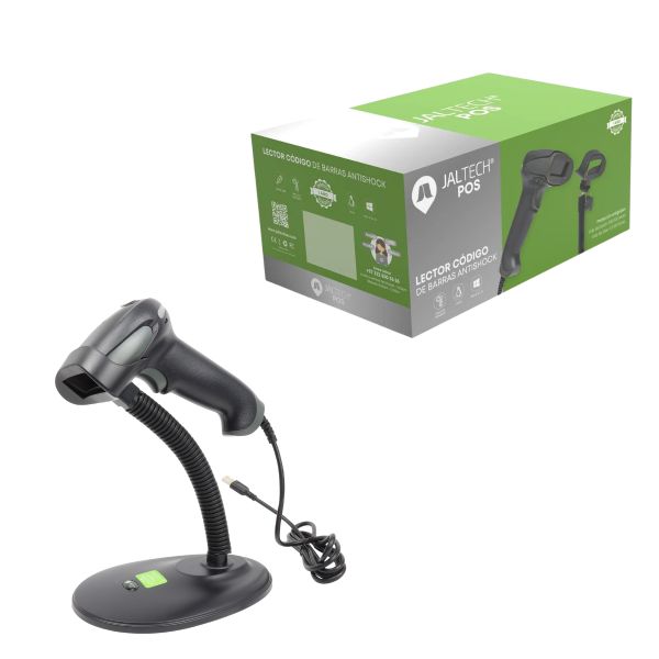 Lector de Código de Barras JALTECH 40060 – Láser 650nm, USB, Múltiples Modos de Lectura