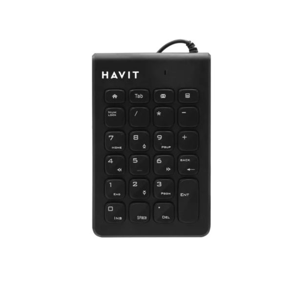 Teclado Numérico Cableado Havit KB223 23 Teclas USB Negro