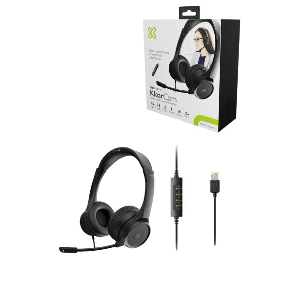 Diadema Estéreo KlipXtreme KCH-510 USB para Call Center y Oficina