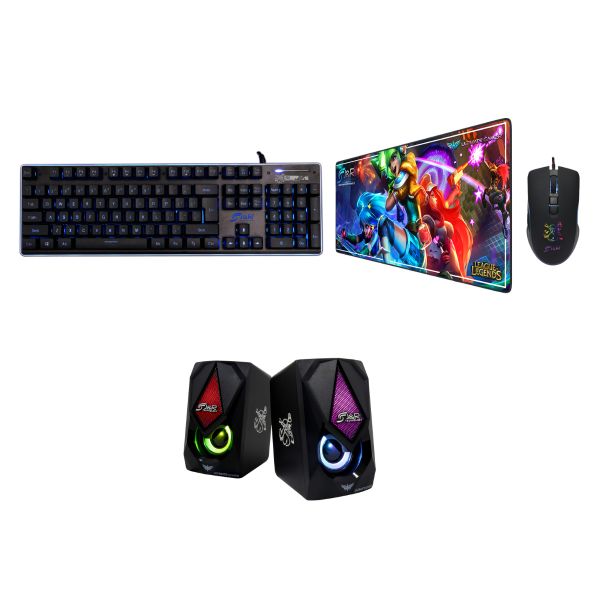 Combo Gamer Multimedia 4 en 1 RGB League Of Legendsb JYR CTMGJR-013