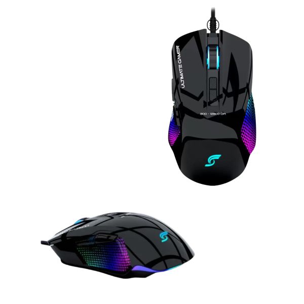 Mouse Gamer JYR MGJR-051 RGB 12,800 DPI USB