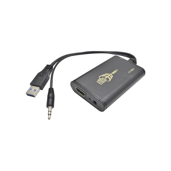 Convertidor USB 3.0 a HDMI y Auxiliar Adaptador de Video y Audio de Alta Velocidad