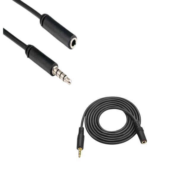 Cable de extensión de audio 3 metros (3.5 mm macho a hembra)