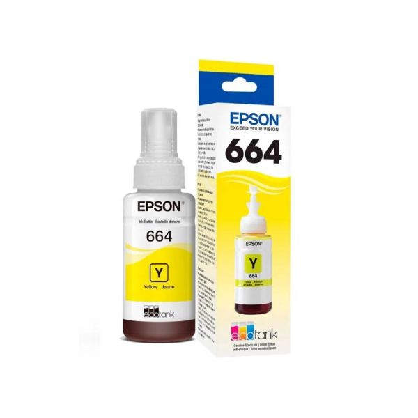 Botella de Tinta Epson Original 664 Amarilla