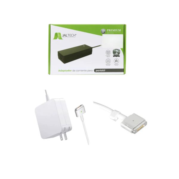 Cargador genérico Premium Jaltech Apple 60 W (16,5 V – 3,65 A, conector MagSafe 2 de 5 pines