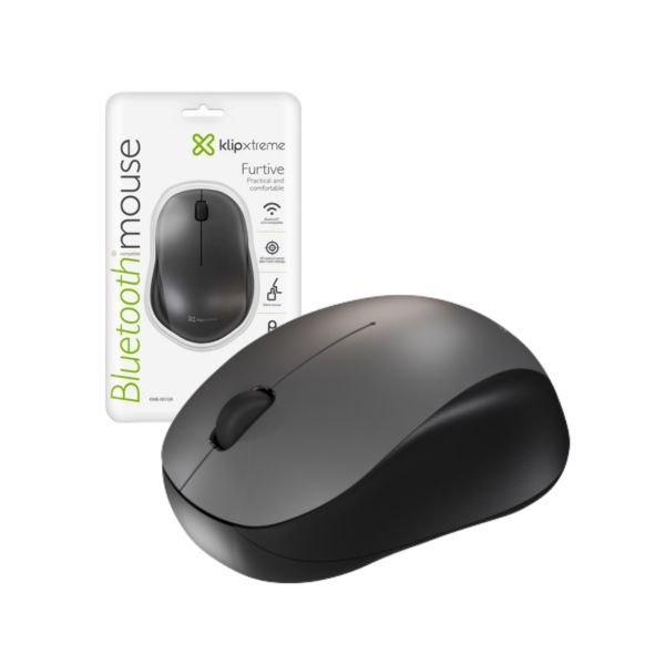 Mouse Inalámbrico + Bluetooth Klip Xtreme KMB-001GR 1600 DPI Gris