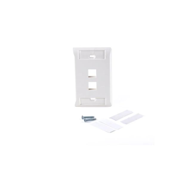 Faceplate de 2 Puertos para Conectores Keystone