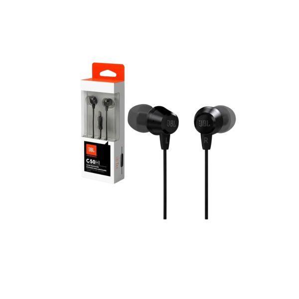 Auriculares JBL C50HI con Conector 3,5mm – Sonido JBL Pure Bass y Micrófono