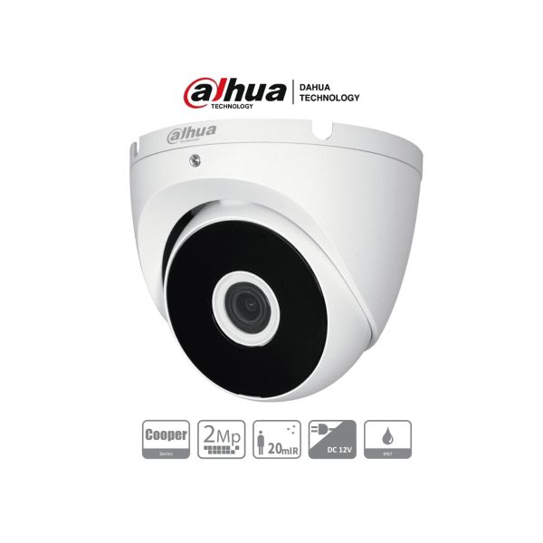 Cámara Domo Dahua HDCVI 2 MP 1080p con lente fijo 2.8 mm